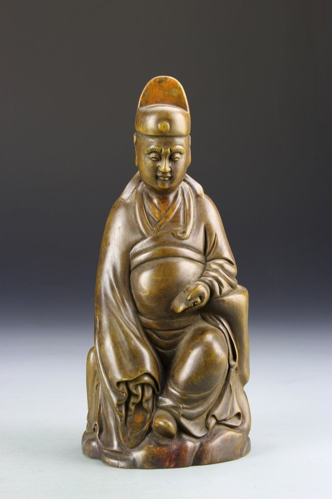 Chinese Carved Boxwood Figure