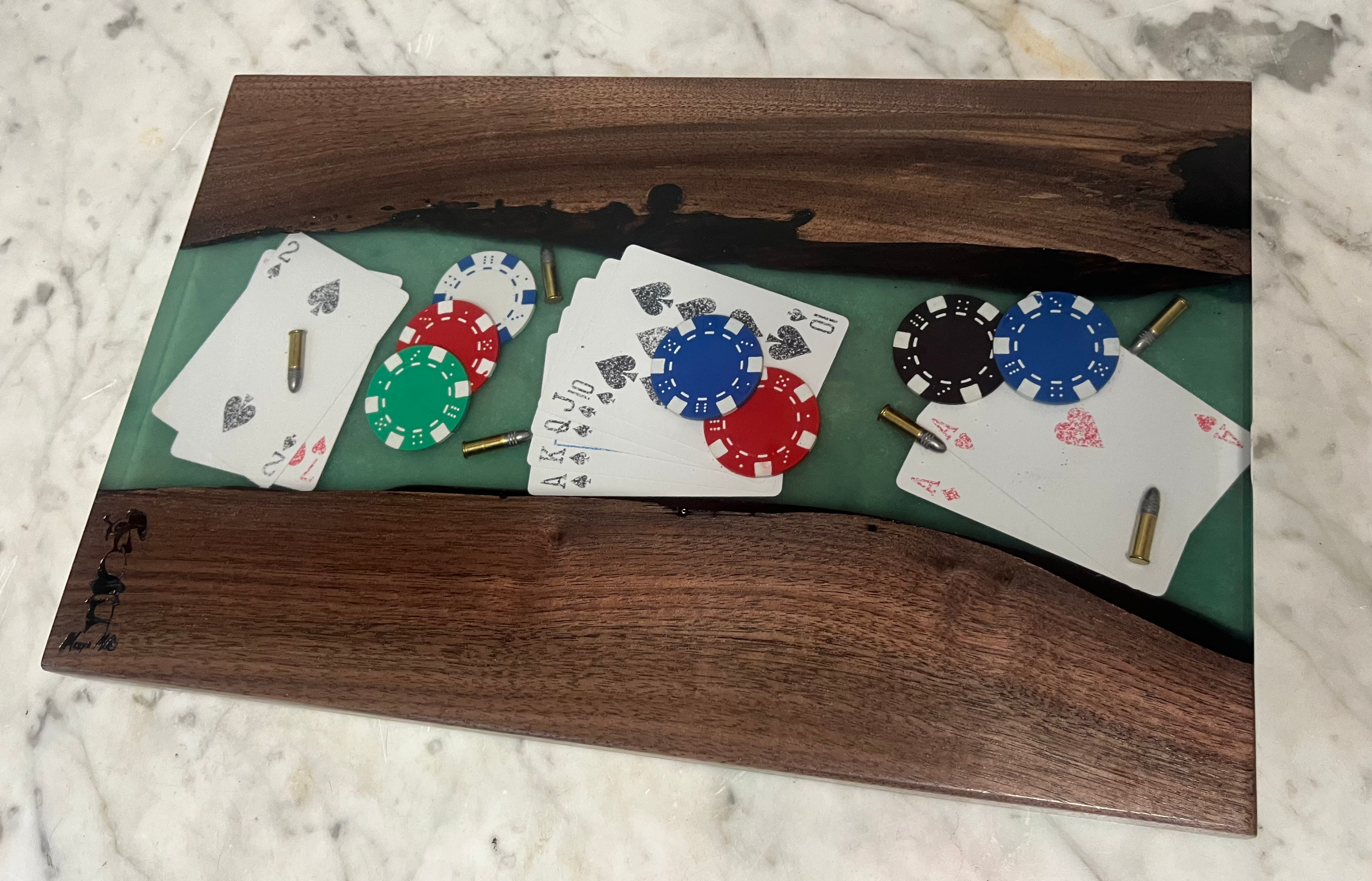 Poker “Winning Hand” Display /Centerpiece Board
