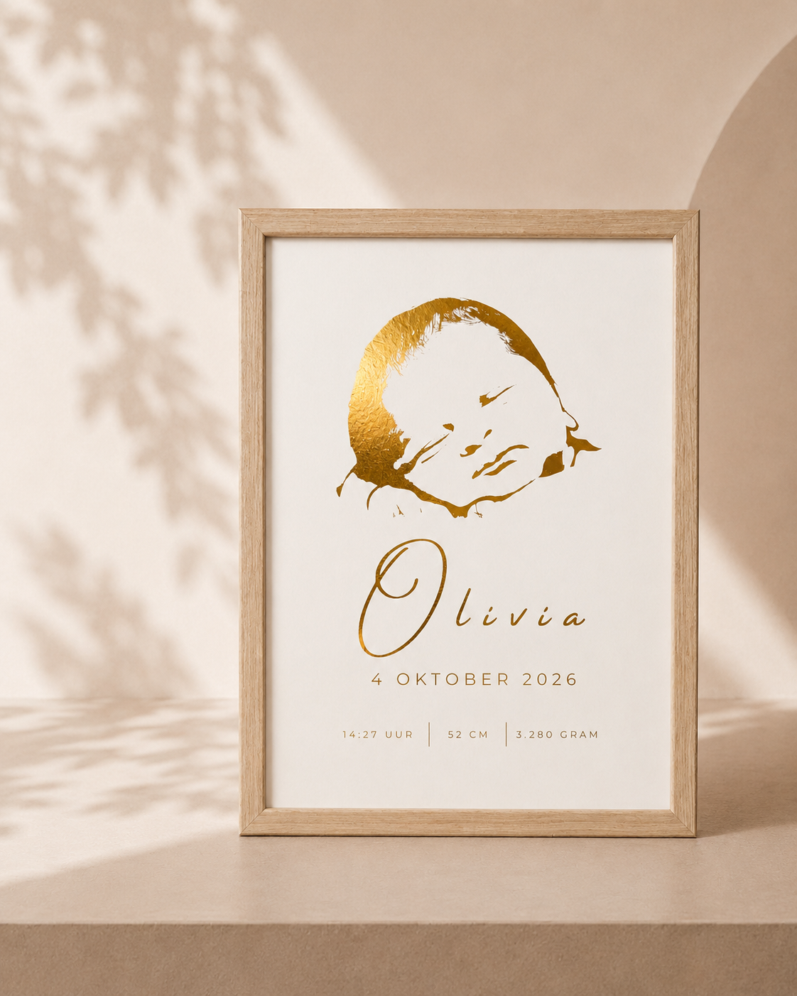 Geboorte foil print