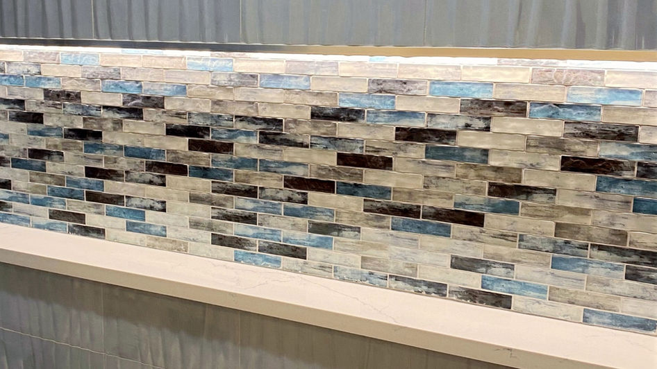 Custom shower niche