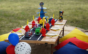 Kindergeburtstag mit Paw Patrol Picknicktisch