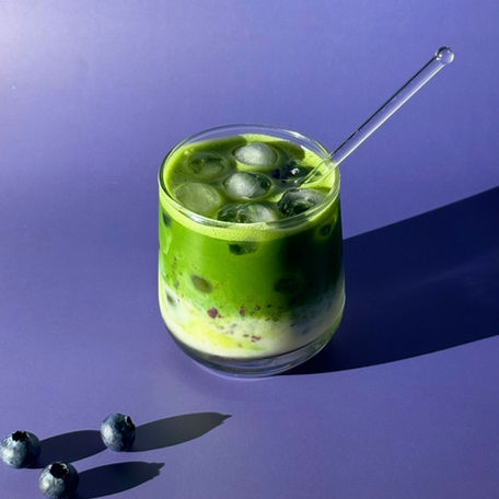 Blueberry Matcha Latte