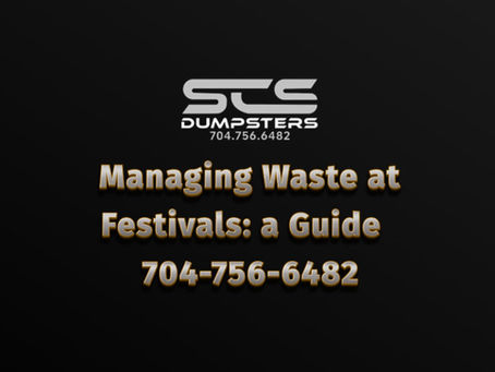 Managing Waste at Festivals: a Guide