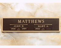 Scroll Design Crypt Plate