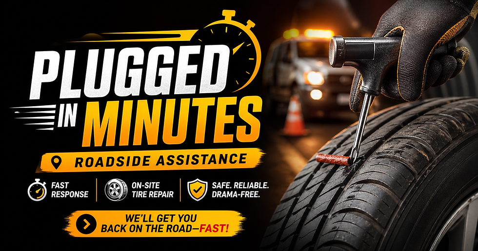 Roadside Assistance Tips: Plugged in Minutes. No Waiting Room, No Drama Tire Repair Service