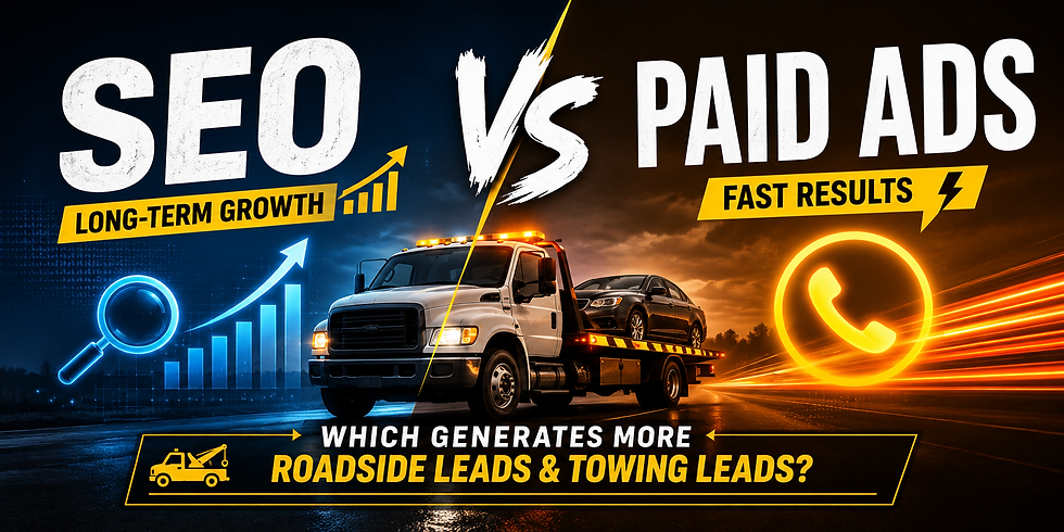 SEO vs. Paid Ads: Which Generates More Roadside Leads and Towing Leads?