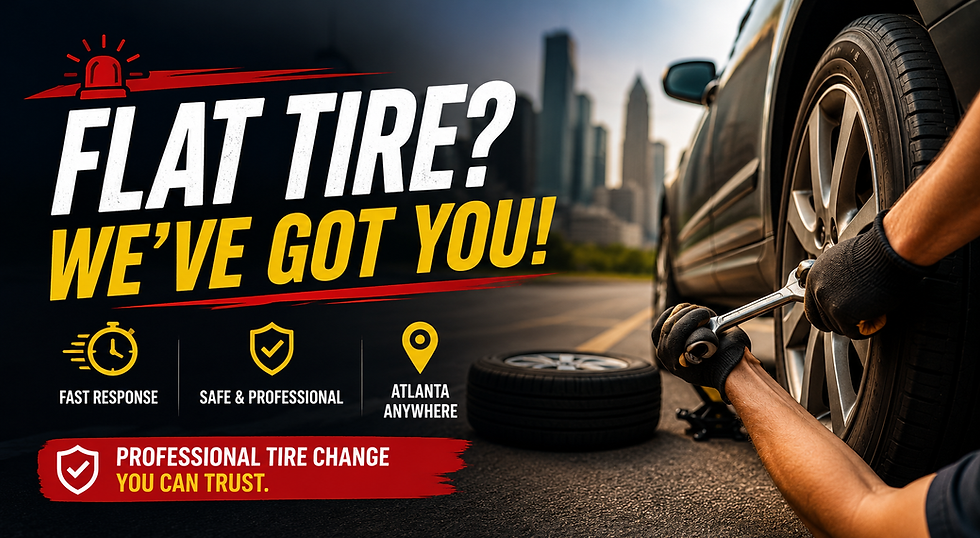 Safe, Professional Tire Change Wherever Your Atlanta Journey Stops