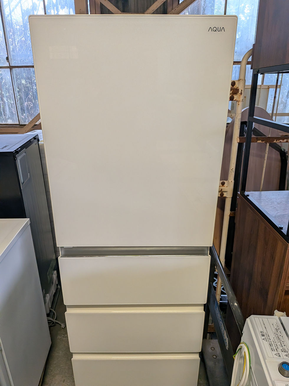 春日市で買取したAQUA4ドア冷蔵庫の出張買取事例