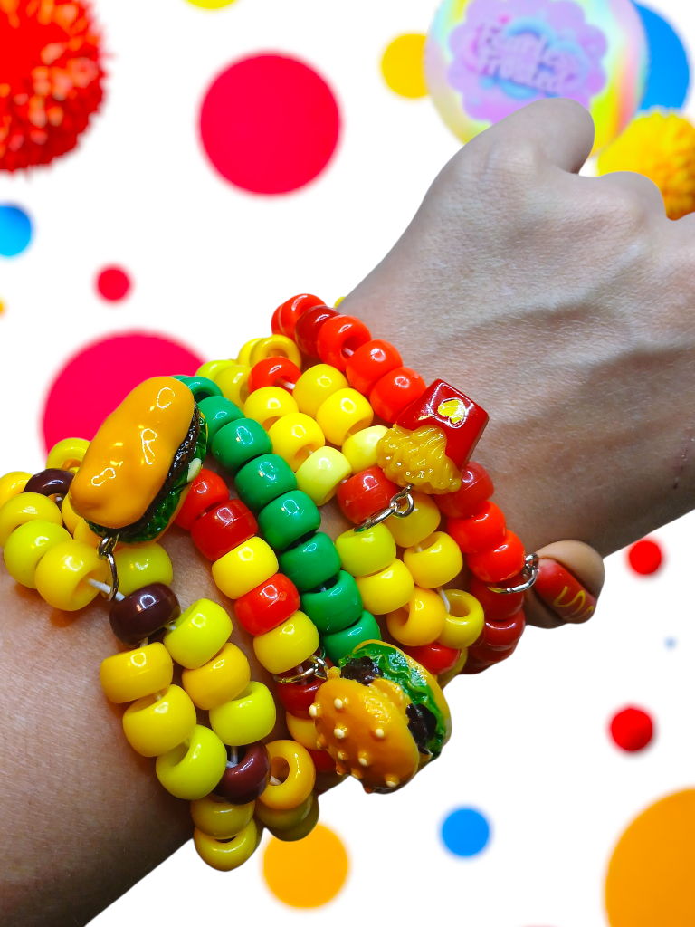 Thumbnail: Nostaligic kandi retro bracelet set - set of 5 - limited addition