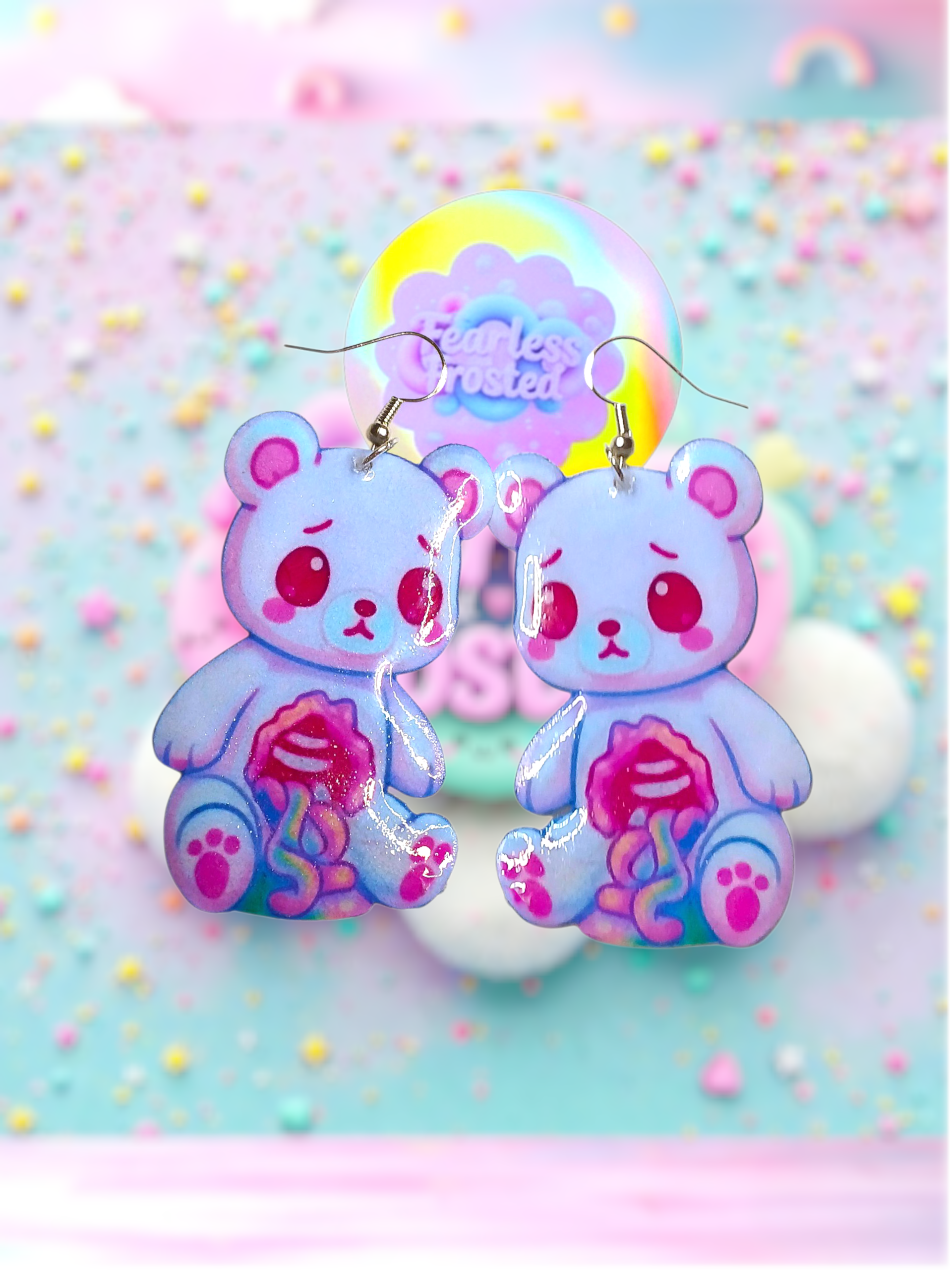 Pastel goth cute gore dangle earrings