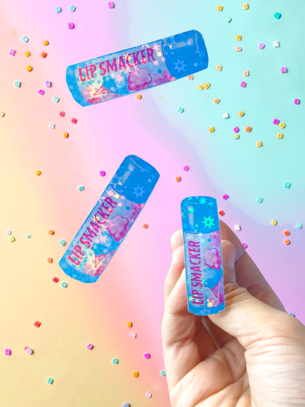 Thumbnail: holographic chap stick retro sticker
