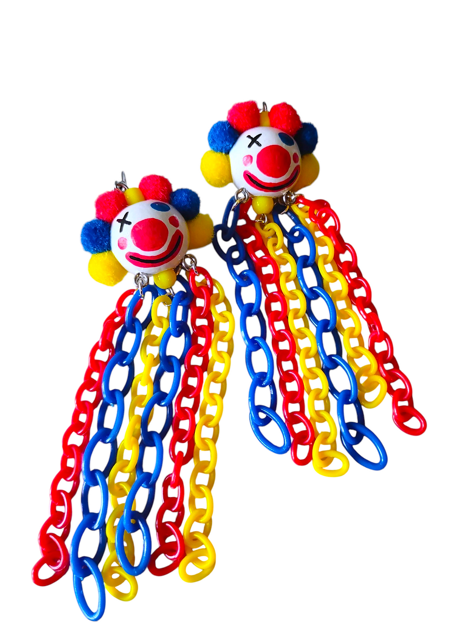 Thumbnail: happy clown dangle earrings