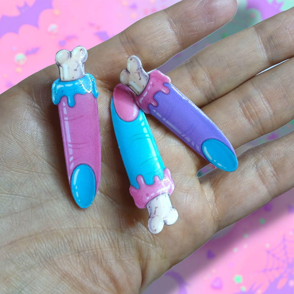 Thumbnail: showing the zombie hair clips laying in my hand