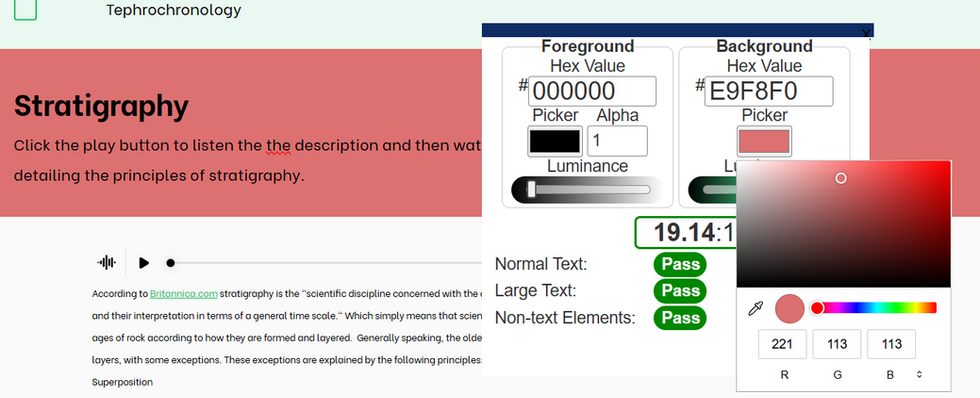 salmon and black contrast
