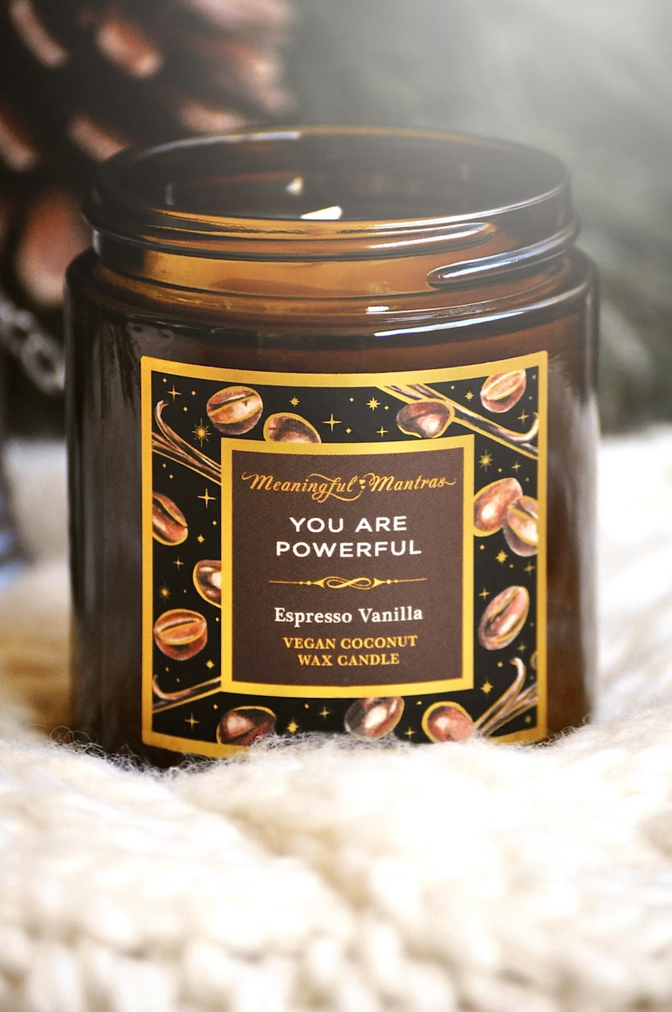 Thumbnail: You Are Powerful Espresso Vanilla 4oz Mini Candle