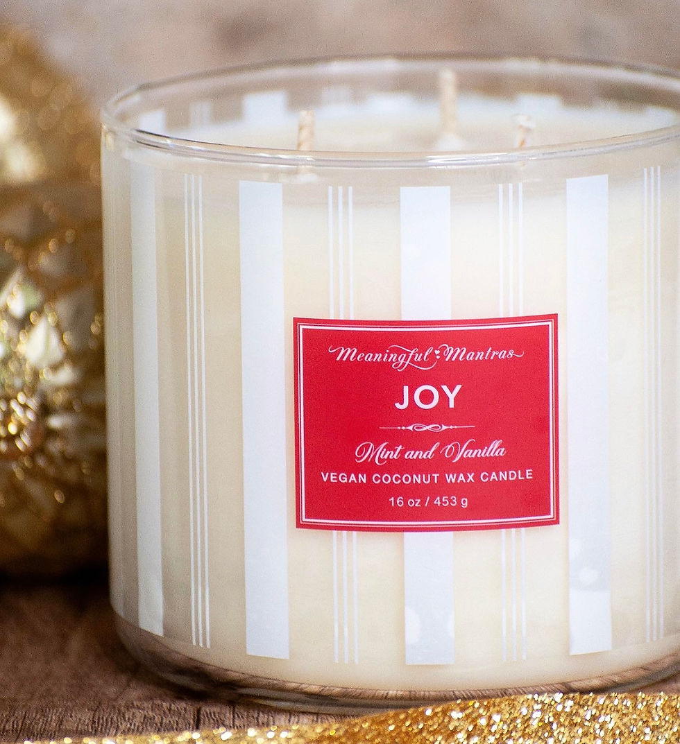 Thumbnail: Festive 3-Wick Mint Vanilla 16oz Candle