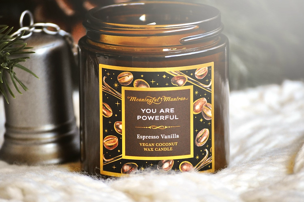 Thumbnail: You Are Powerful Espresso Vanilla 4oz Mini Candle