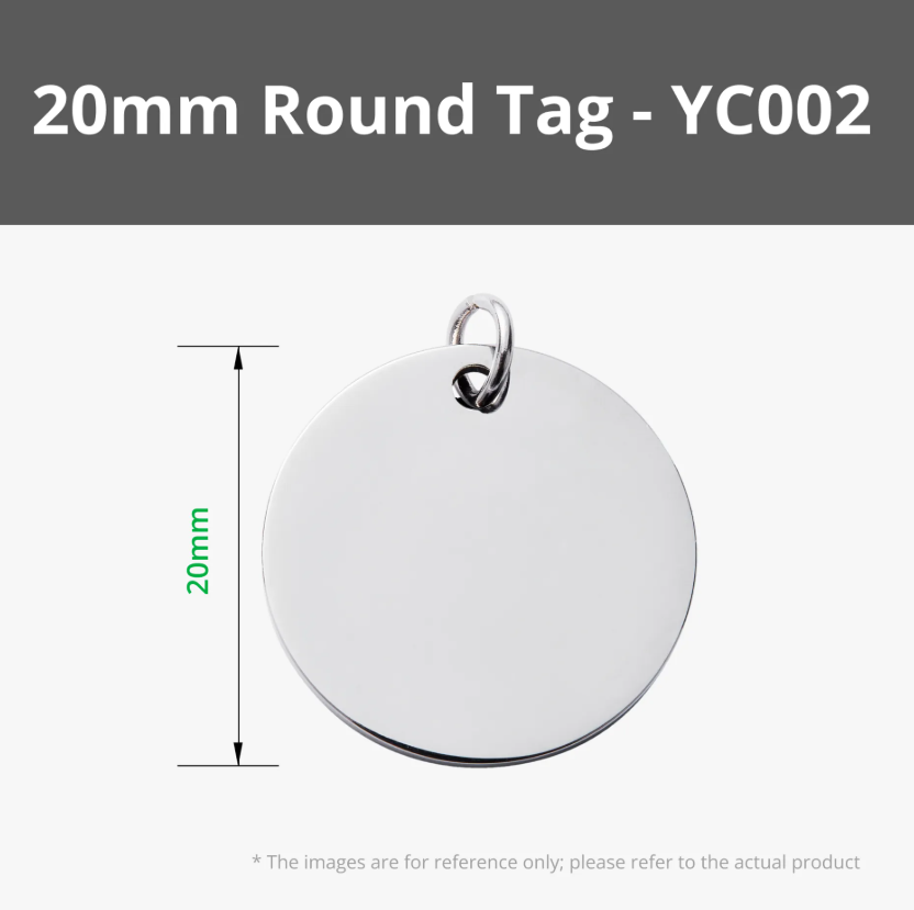 Thumbnail: Round Stainless Steel Tag (5pcs)