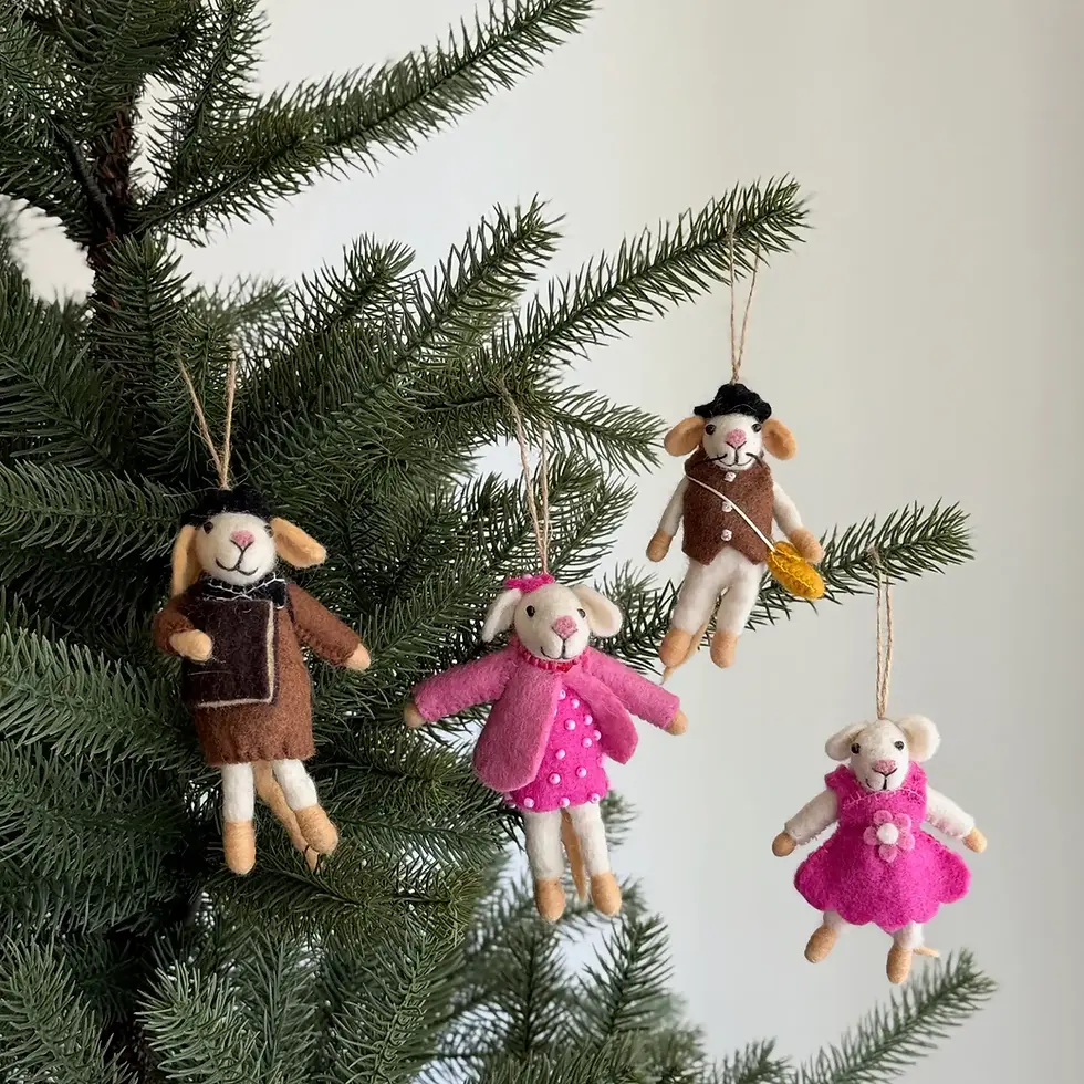 Thumbnail: Felt Mice Ornaments