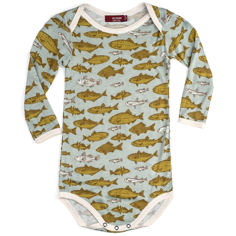 Thumbnail: Milk Barn- Bamboo Long Sleeve One Piece