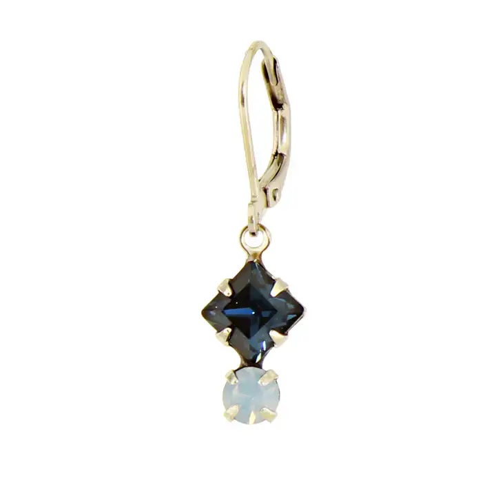 Diamond Stacked Crystal Earring