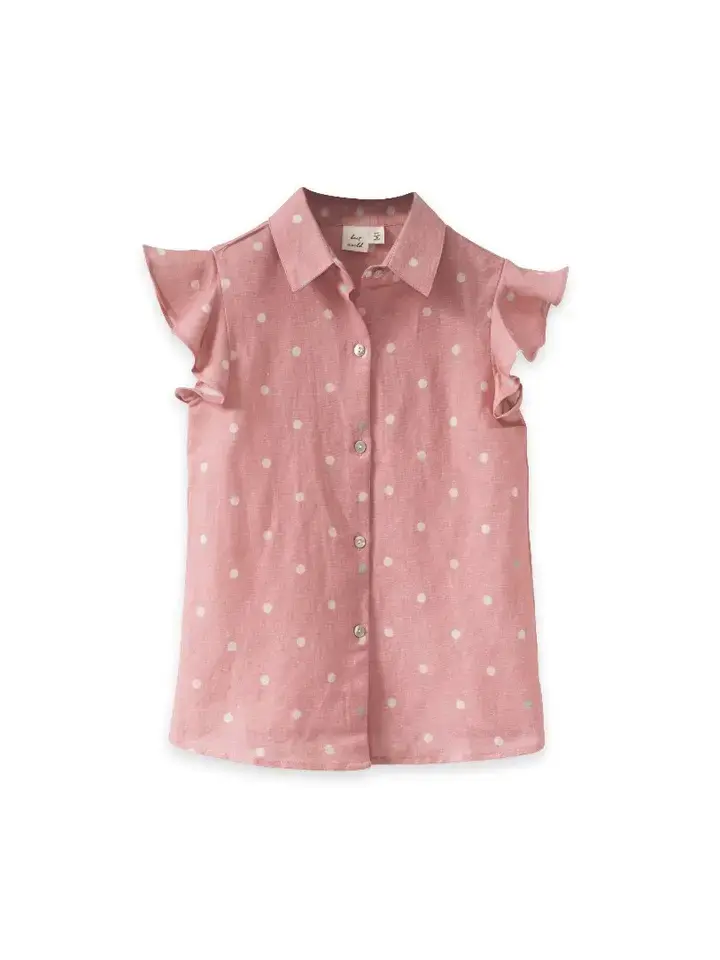 Beet World - Lola Top | Pink Polka Dot