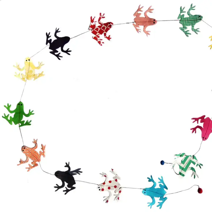 5ft Paper Garland, Frogs