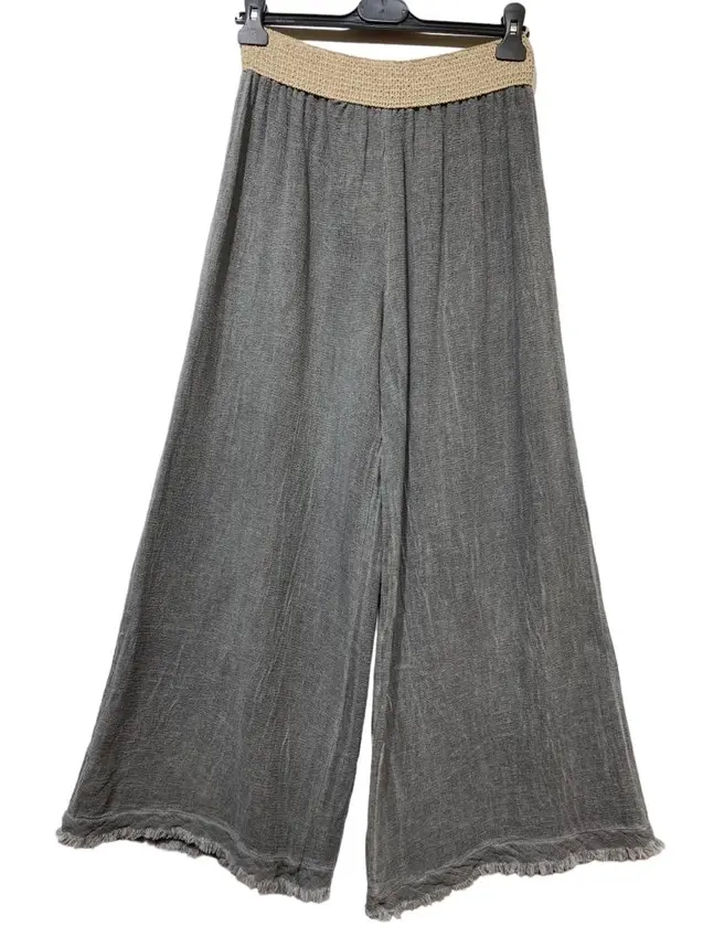Thumbnail: Mia Fringe Linen Pants