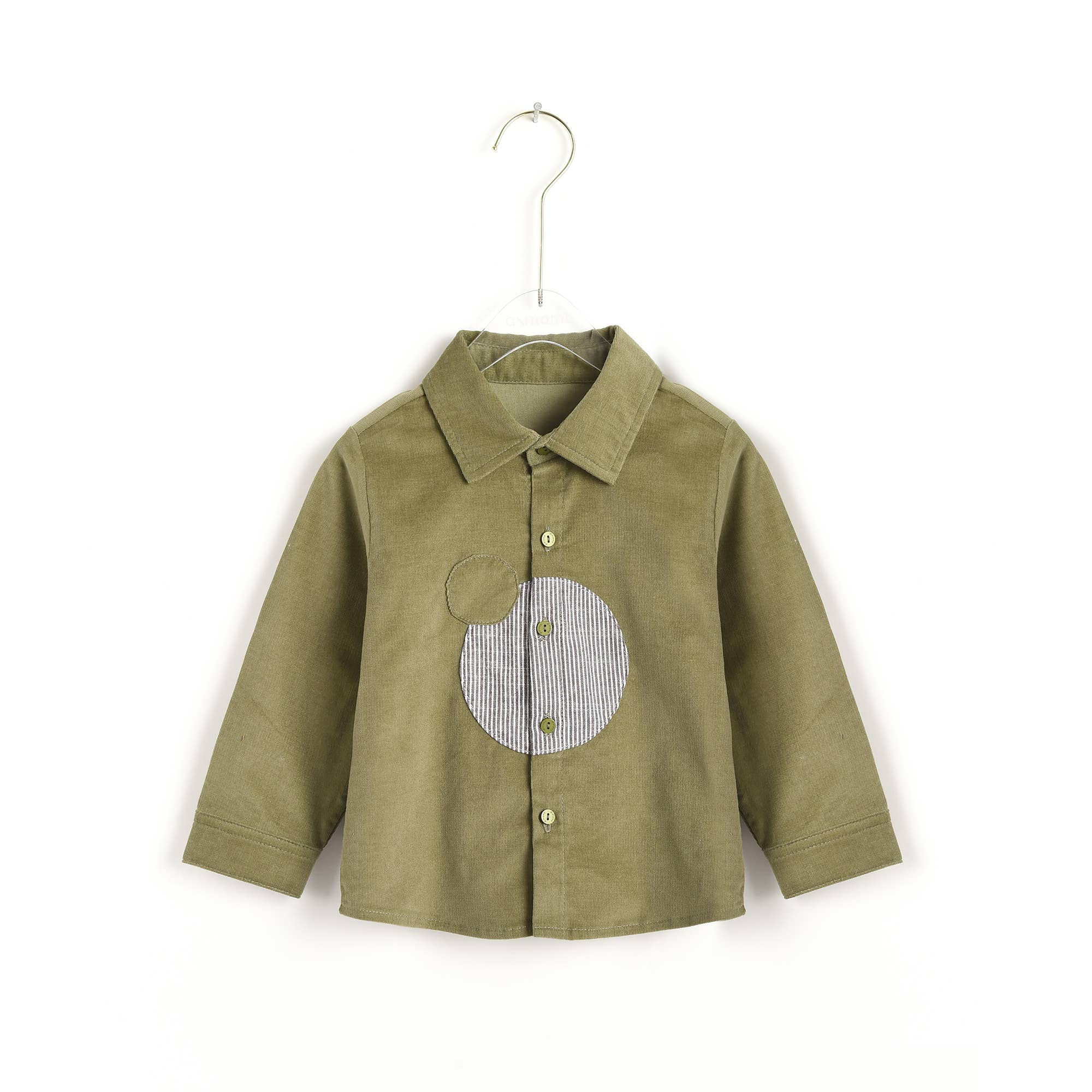 Olive Spots Collared Shirt