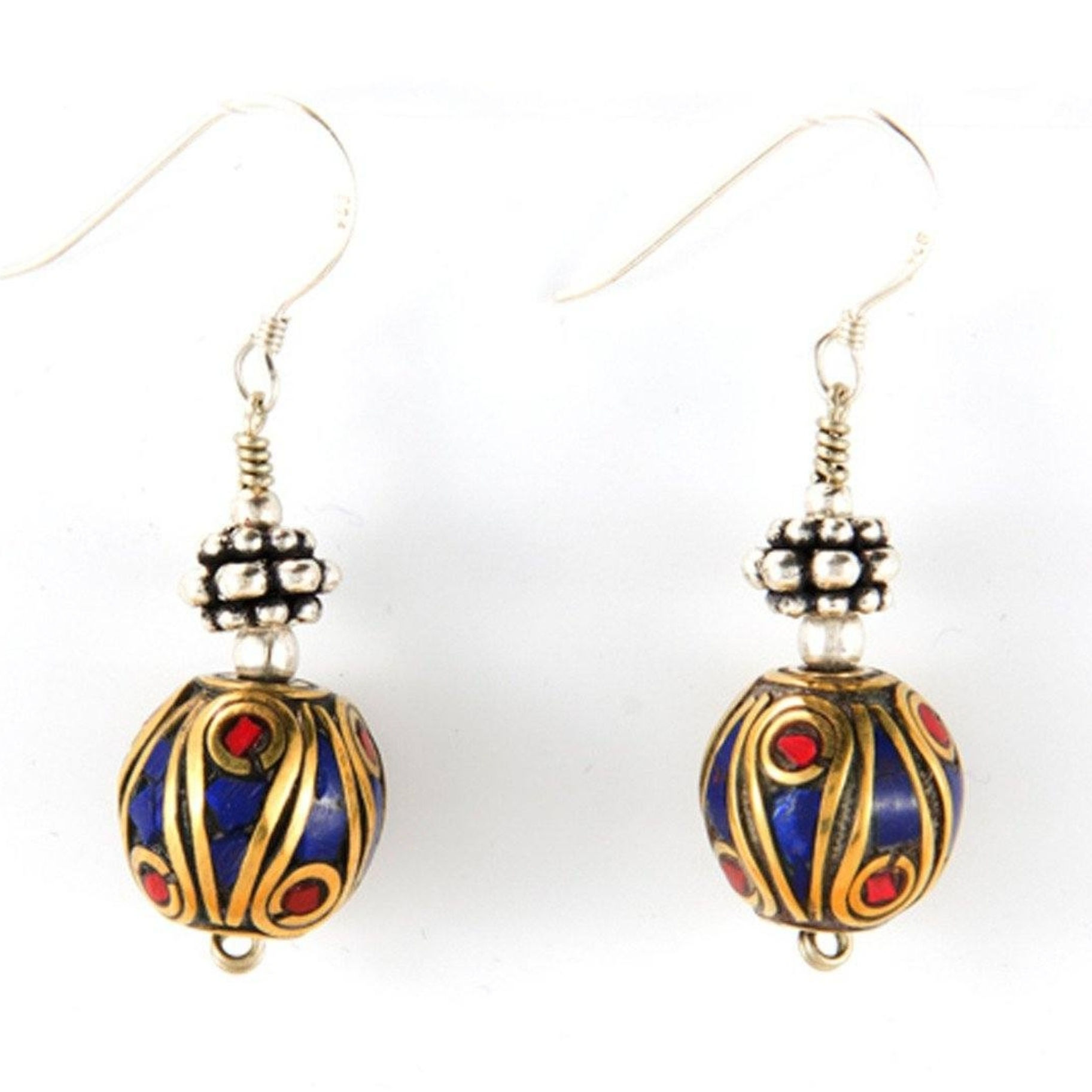 Round Inlay Earrings