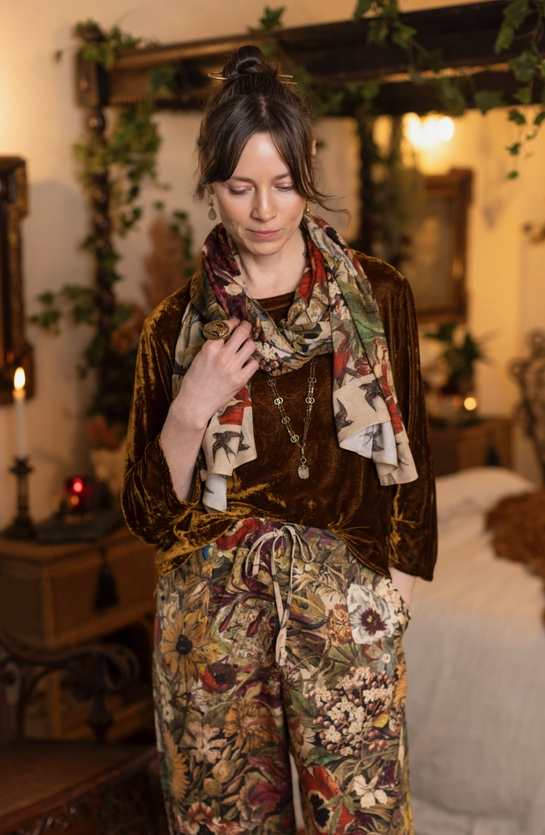 Thumbnail: Market of Stars - Golden Hour Floral Bohemian Scarf