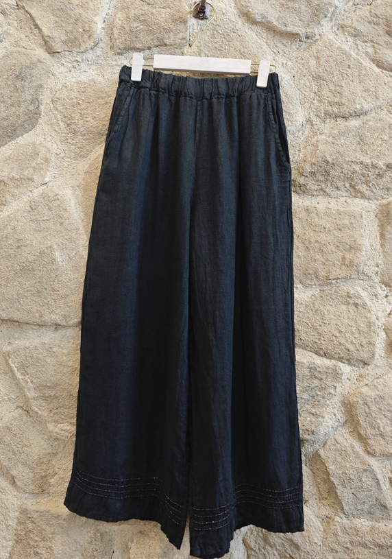 Thumbnail: Linen & more - 18178 Shiny 100% Linen Pants