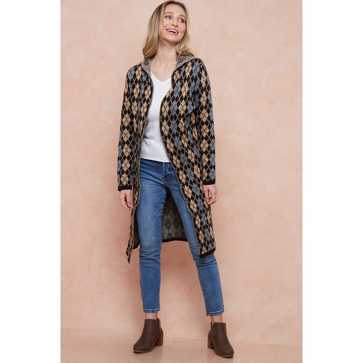 Caramel Hooded Cardigan