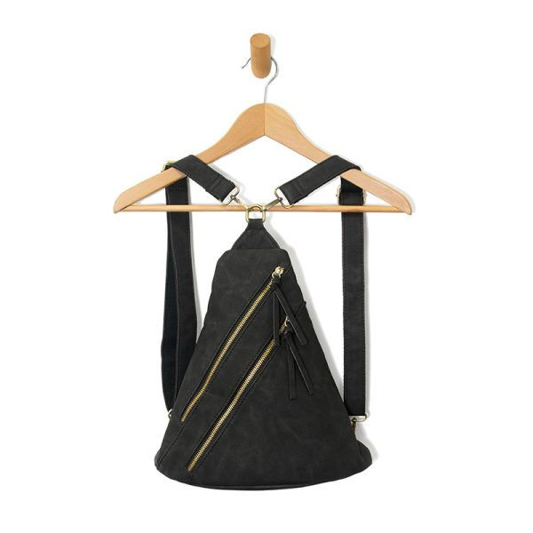 Thumbnail: Joy Susan - Peyton Double Zip Convertible Sling Backpack 