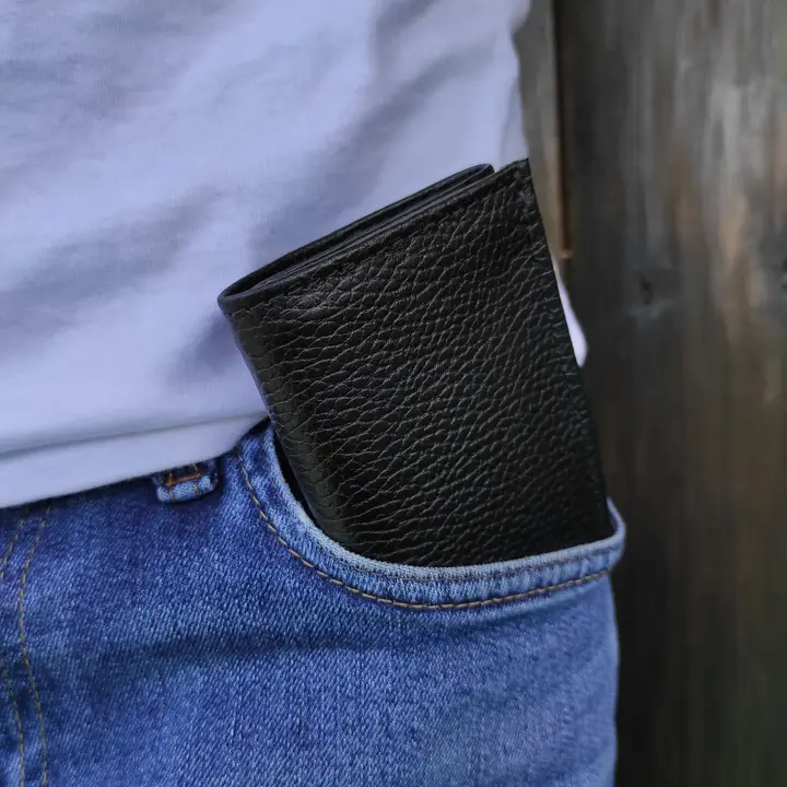 Thumbnail: Handmade Leather Trifold Wallet