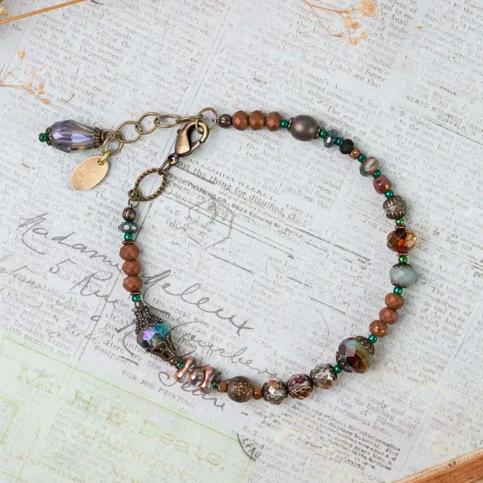 Crisp Autumn 7.5-8.5" Czech Glass, Crystal