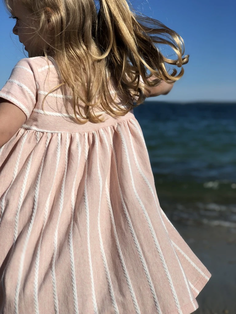 Thumbnail: Rylie Braided Stripe Dress Dove