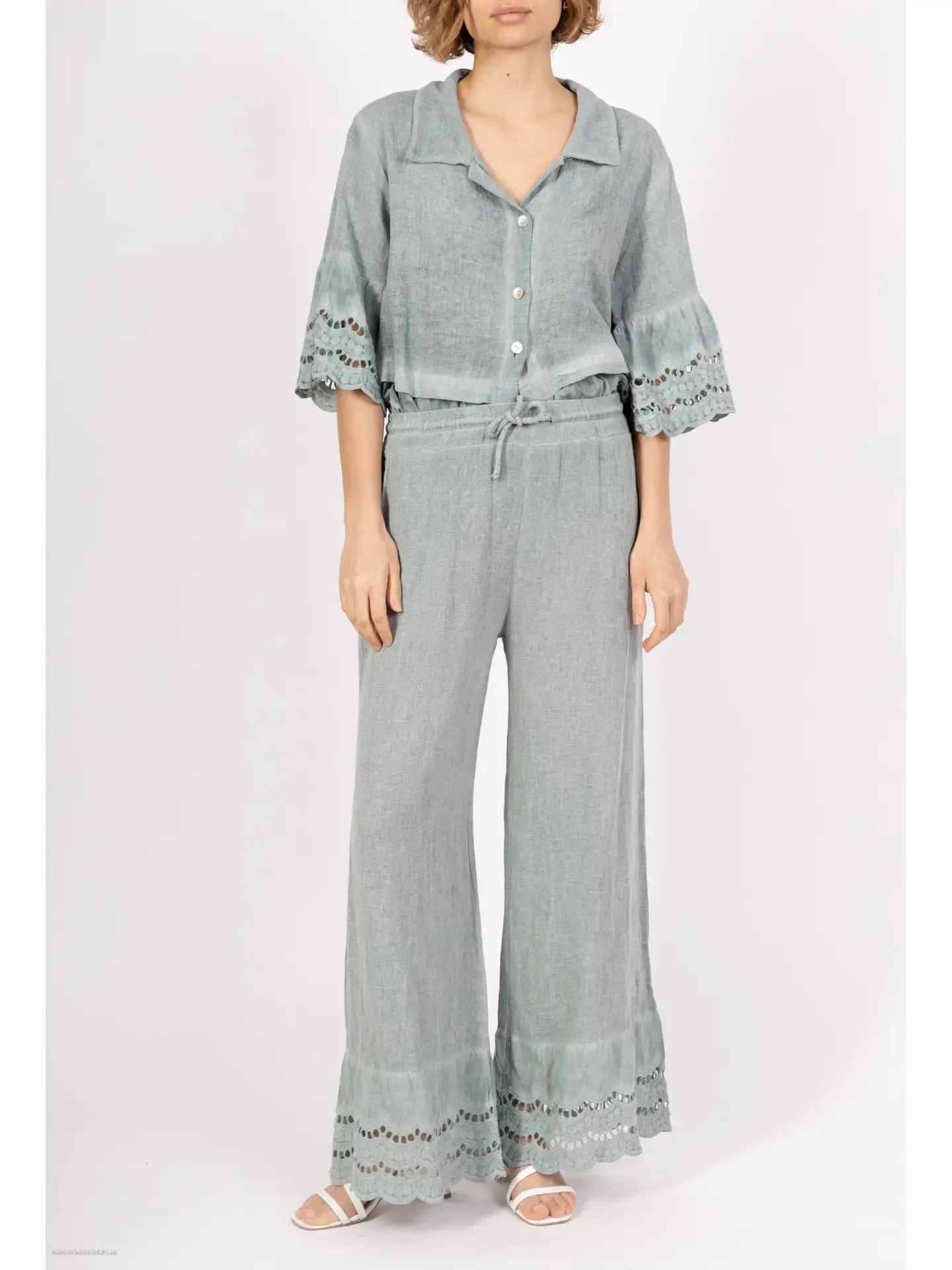 Embroidered Pants 20603