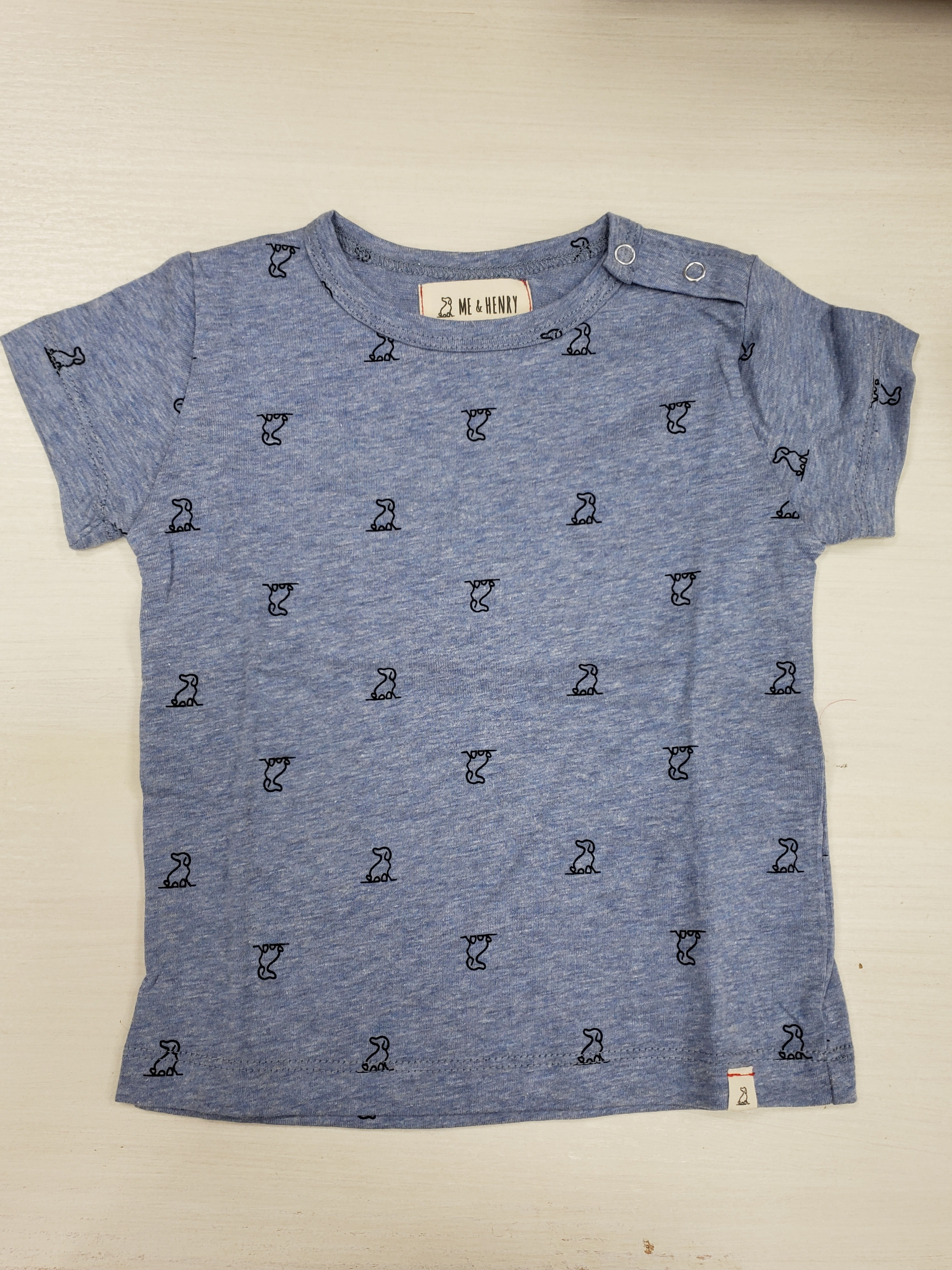 T-shirt Blue Little Dog