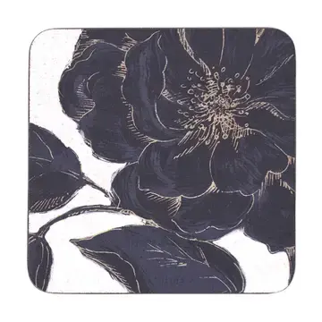 Indigo Garden Square Coasters, Set of 4