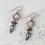 Thumbnail: Herringbone Earrings - Czech Glass, Crystal Dangle