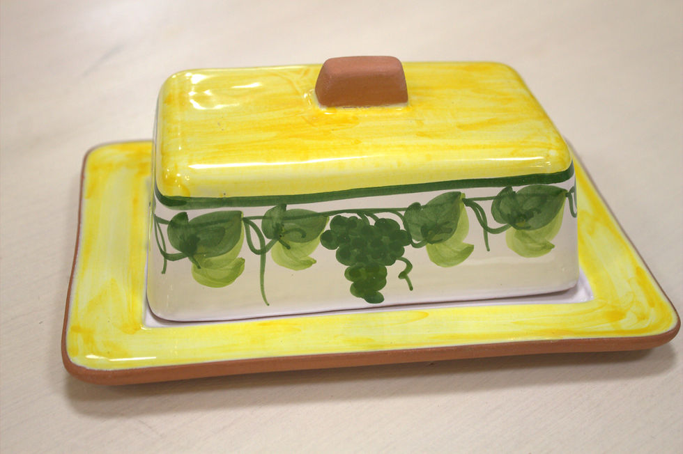 Thumbnail: Green Vine Earthenware butter dish