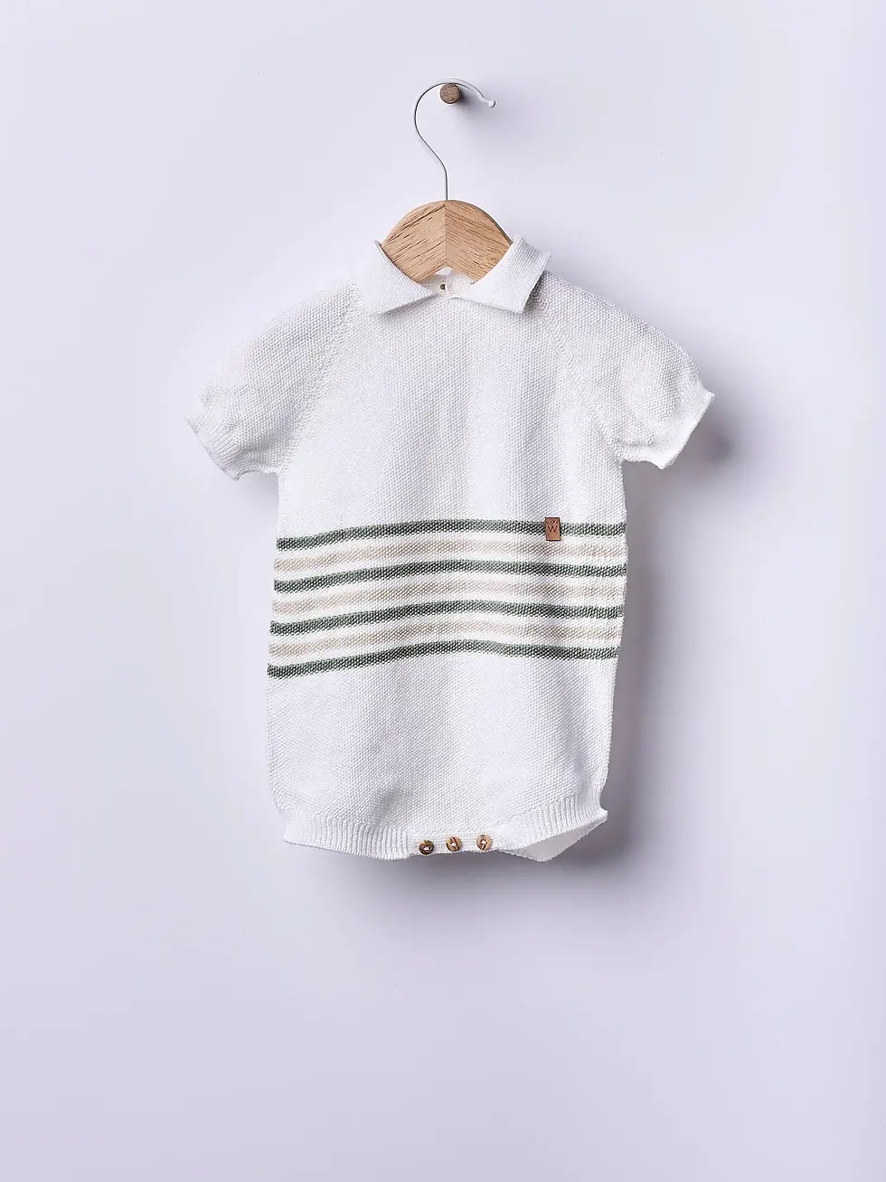 Thumbnail: Summer Stripe Short Sleeved Knitted Polo Shortie