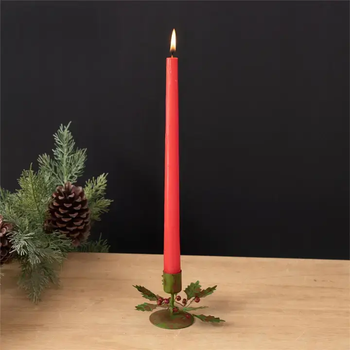 Vintage Holly Candle Holder, Short