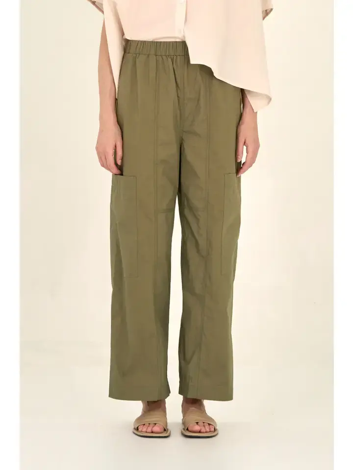 Thumbnail: Seamed Cotton Cargo Pants