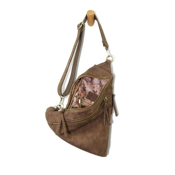 Thumbnail: Joy Susan - Peyton Double Zip Convertible Sling Backpack 
