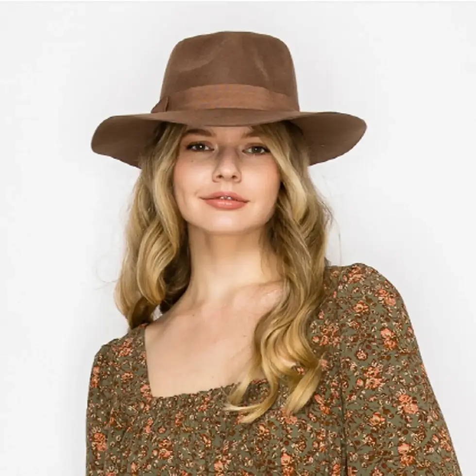 Wool Rancher Hat with Grosgrain Ribbon