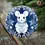 Thumbnail: Blue Folk Porcelain Ornament 