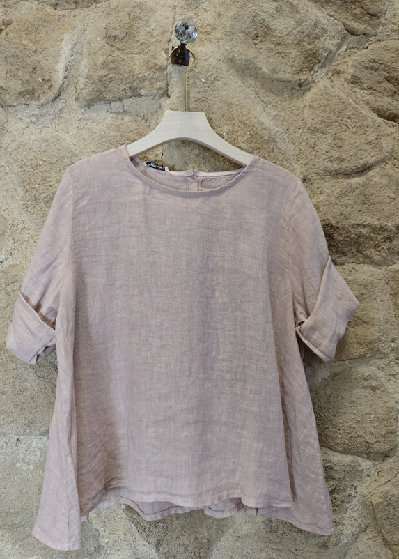 Thumbnail: Linen & more - 59100 Long-Sleeve Blouse 100% Linen