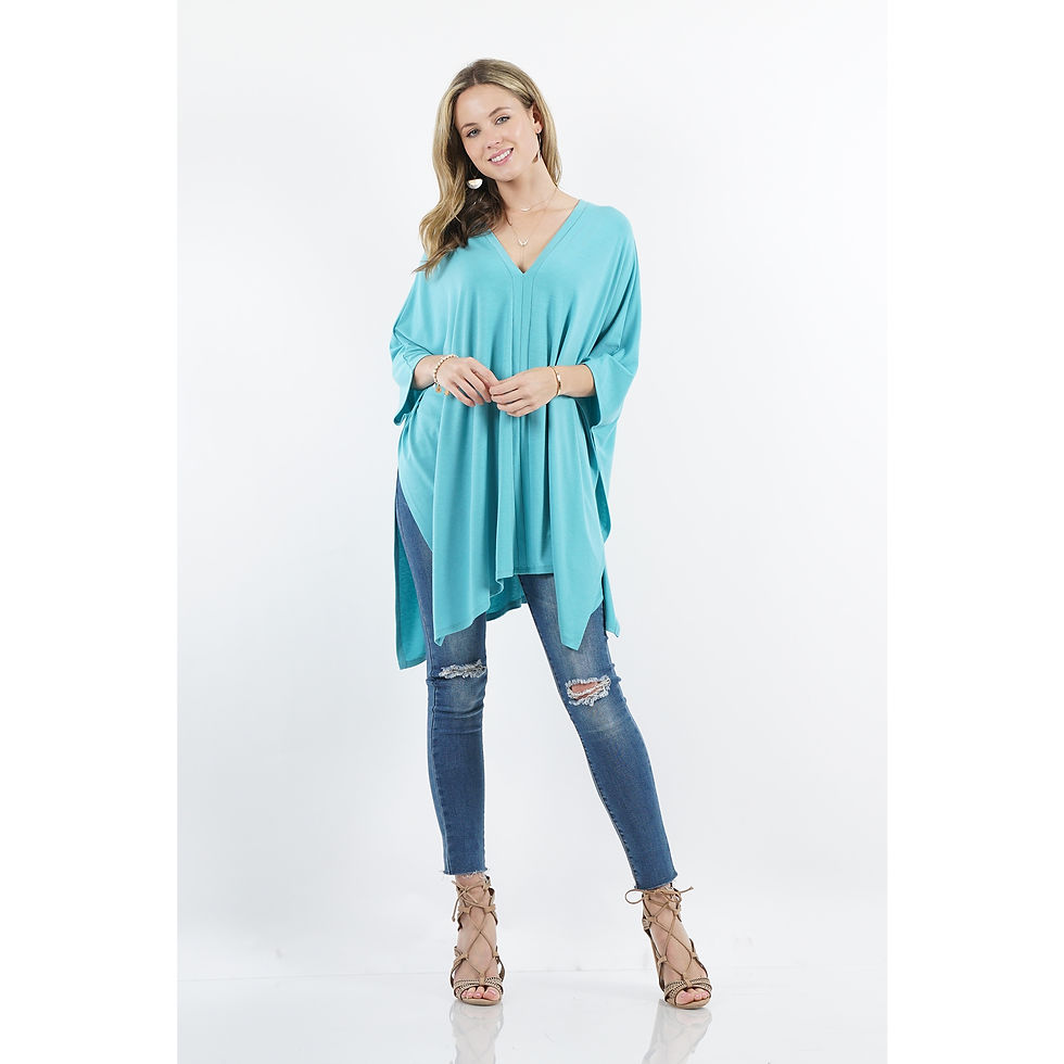 Oversize V Neck Poncho